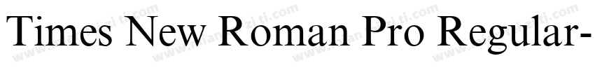 Times New Roman Pro Regular字体转换